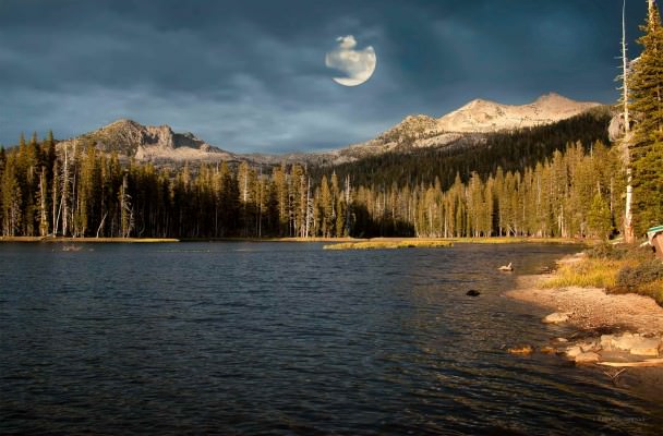 The final image with the moon