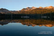 Evening alpenglow on the lake