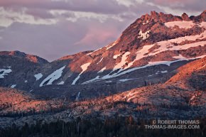 Alpenglow on Desolation Wilderness area
