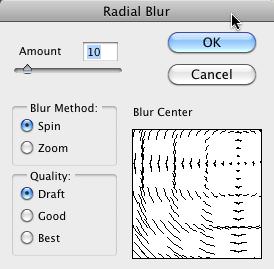 Radial Blur Filter with Spin Settings