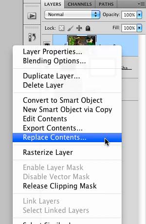 Selecting the "Replace Contents" option