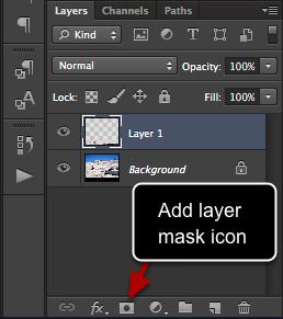The Add layer mask icon.